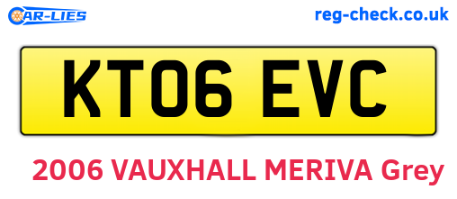 KT06EVC are the vehicle registration plates.