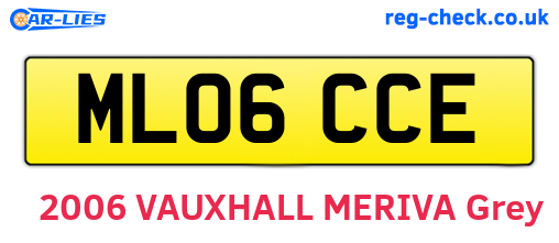 ML06CCE are the vehicle registration plates.