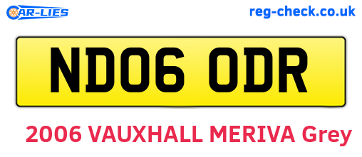 ND06ODR are the vehicle registration plates.