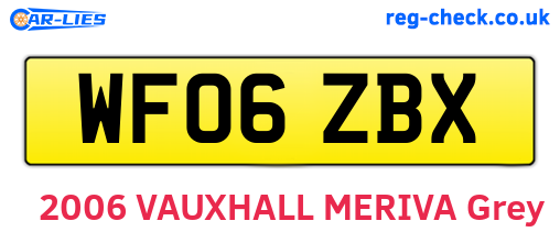 WF06ZBX are the vehicle registration plates.