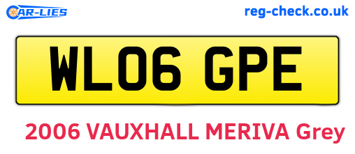 WL06GPE are the vehicle registration plates.