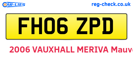 FH06ZPD are the vehicle registration plates.