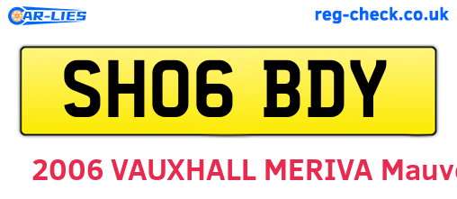 SH06BDY are the vehicle registration plates.