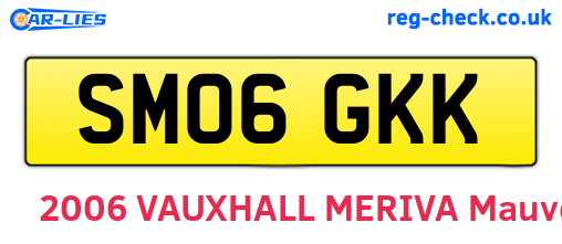 SM06GKK are the vehicle registration plates.