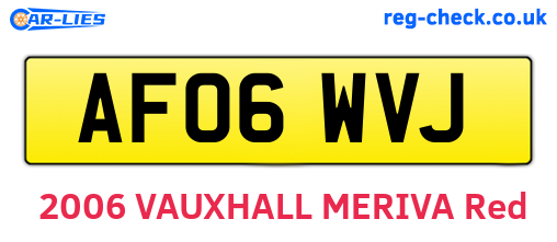 AF06WVJ are the vehicle registration plates.
