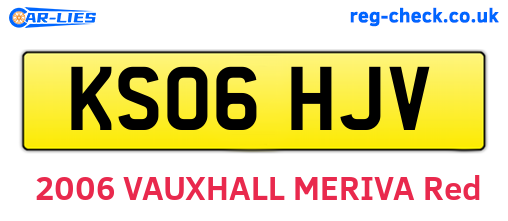 KS06HJV are the vehicle registration plates.