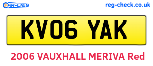 KV06YAK are the vehicle registration plates.