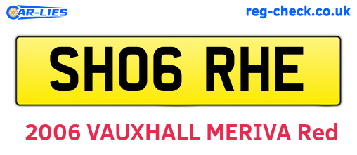 SH06RHE are the vehicle registration plates.