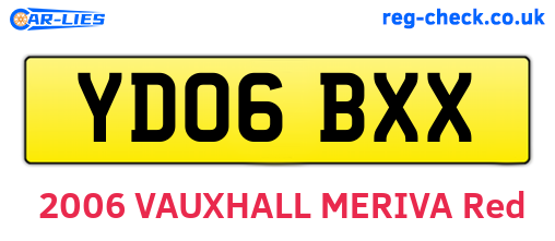 YD06BXX are the vehicle registration plates.
