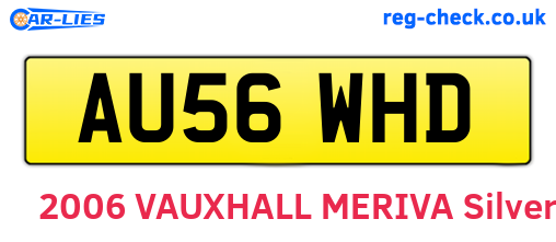 AU56WHD are the vehicle registration plates.