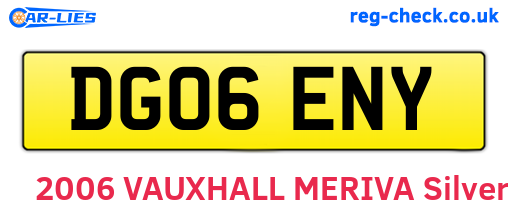 DG06ENY are the vehicle registration plates.
