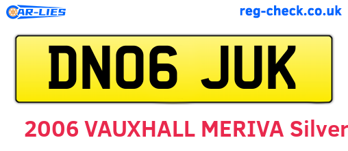DN06JUK are the vehicle registration plates.