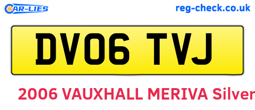 DV06TVJ are the vehicle registration plates.