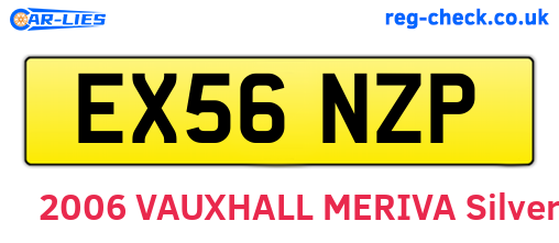 EX56NZP are the vehicle registration plates.
