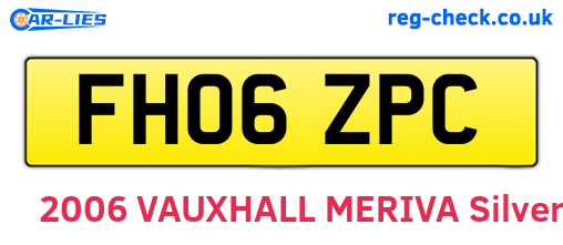 FH06ZPC are the vehicle registration plates.