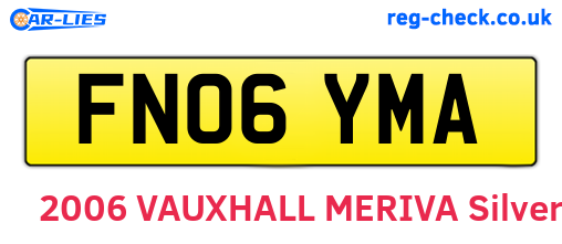 FN06YMA are the vehicle registration plates.