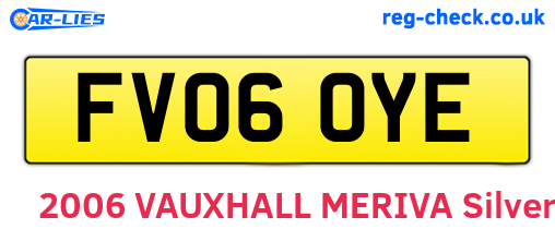 FV06OYE are the vehicle registration plates.