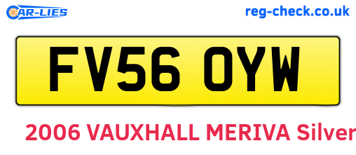 FV56OYW are the vehicle registration plates.