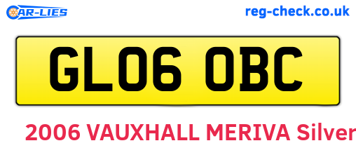 GL06OBC are the vehicle registration plates.