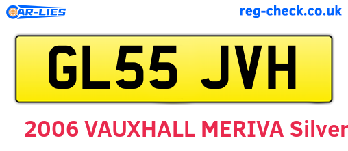 GL55JVH are the vehicle registration plates.