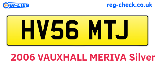 HV56MTJ are the vehicle registration plates.