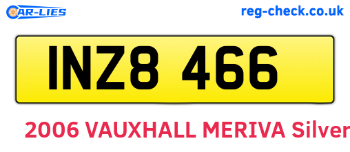 INZ8466 are the vehicle registration plates.