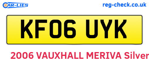 KF06UYK are the vehicle registration plates.