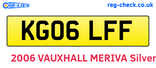 KG06LFF are the vehicle registration plates.