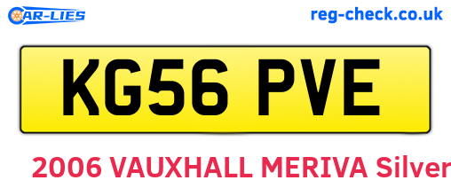 KG56PVE are the vehicle registration plates.