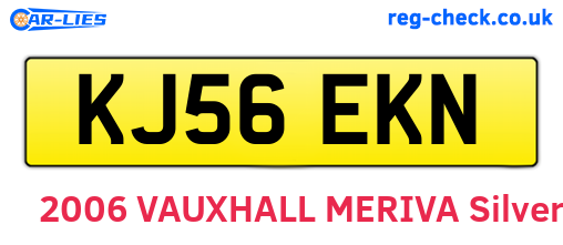 KJ56EKN are the vehicle registration plates.
