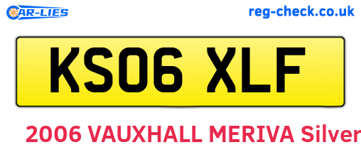 KS06XLF are the vehicle registration plates.