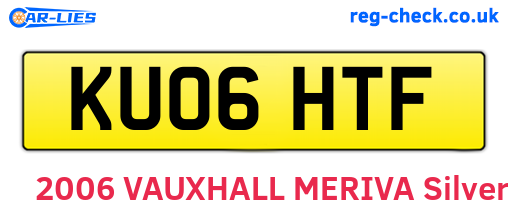 KU06HTF are the vehicle registration plates.