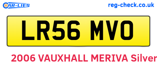 LR56MVO are the vehicle registration plates.