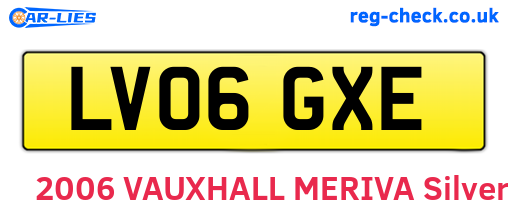LV06GXE are the vehicle registration plates.