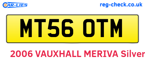 MT56OTM are the vehicle registration plates.