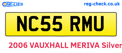 NC55RMU are the vehicle registration plates.