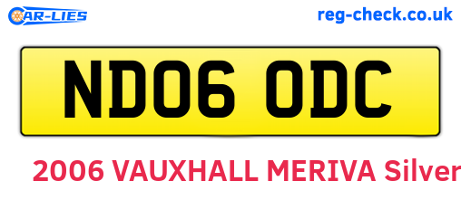 ND06ODC are the vehicle registration plates.