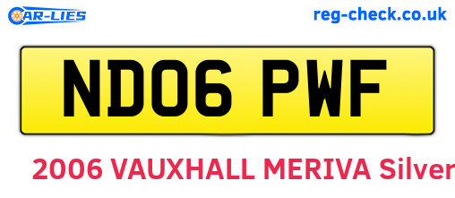 ND06PWF are the vehicle registration plates.