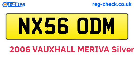 NX56ODM are the vehicle registration plates.
