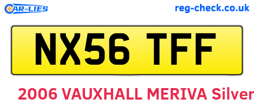 NX56TFF are the vehicle registration plates.