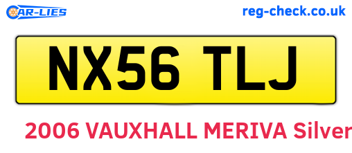 NX56TLJ are the vehicle registration plates.