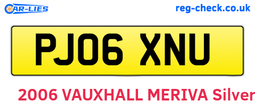 PJ06XNU are the vehicle registration plates.