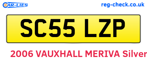 SC55LZP are the vehicle registration plates.