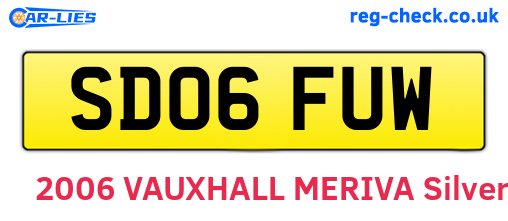SD06FUW are the vehicle registration plates.