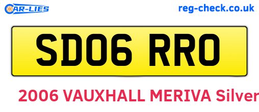 SD06RRO are the vehicle registration plates.