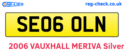 SE06OLN are the vehicle registration plates.