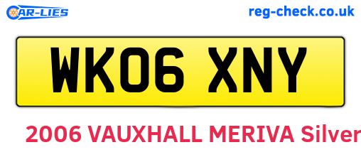 WK06XNY are the vehicle registration plates.