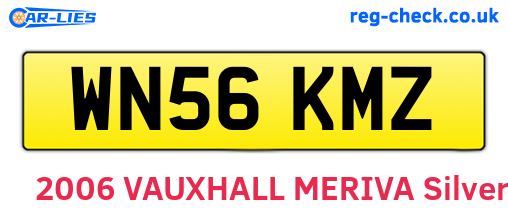 WN56KMZ are the vehicle registration plates.