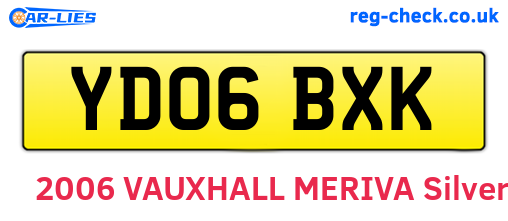 YD06BXK are the vehicle registration plates.
