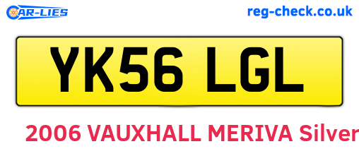 YK56LGL are the vehicle registration plates.